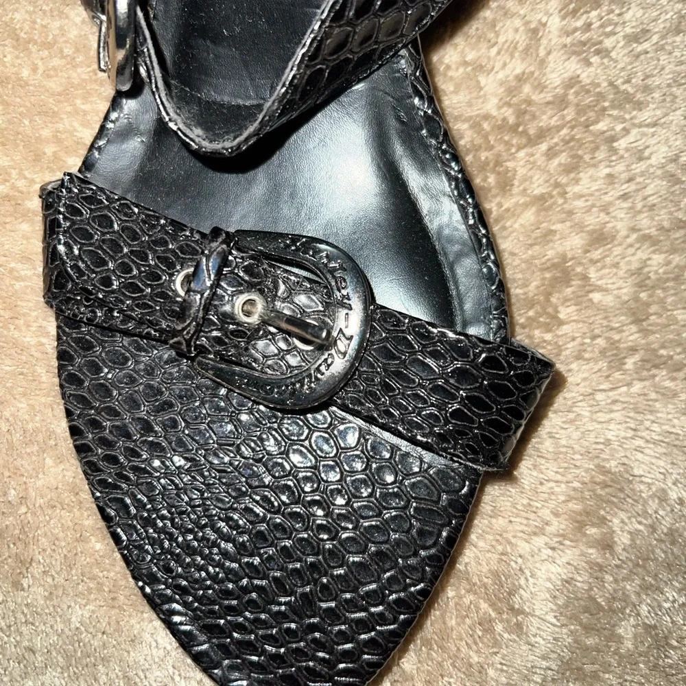 Harley Davidson Black Sandal Heels Size 6.5M - Picture 4 of 6